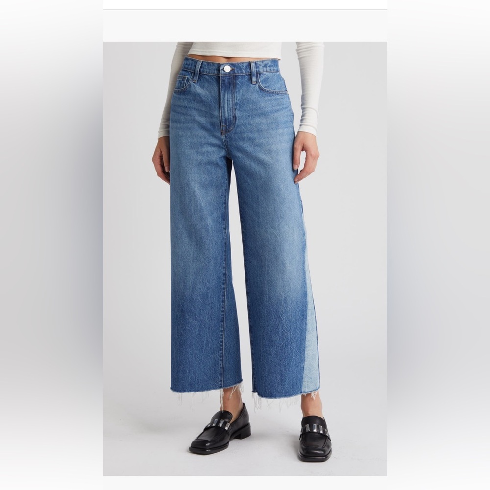 Frame Denim Two-Tone Blue Ankle Jeans